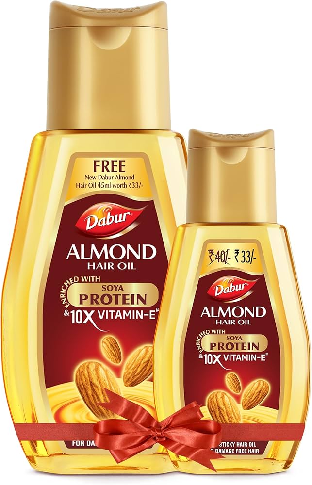 DABUR ALMOND HARI OIL 95ML +45ML